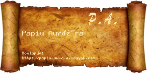 Papiu Auróra névjegykártya